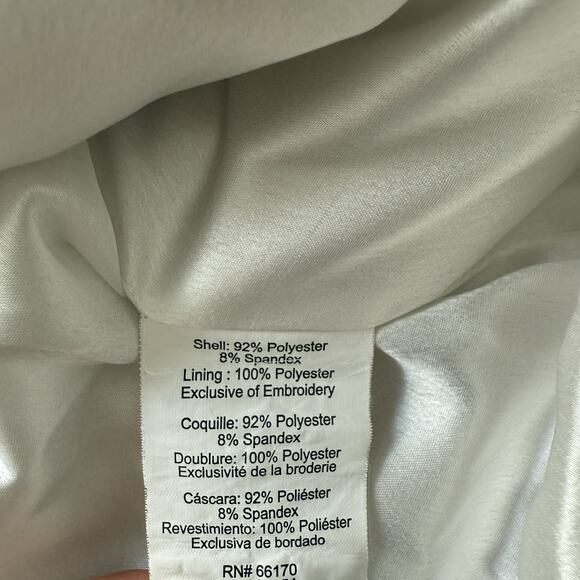 Anthropologie x Pankaj and Nidhi Blazer Floral Embroidered Freya White XS - Picture 10 of 13